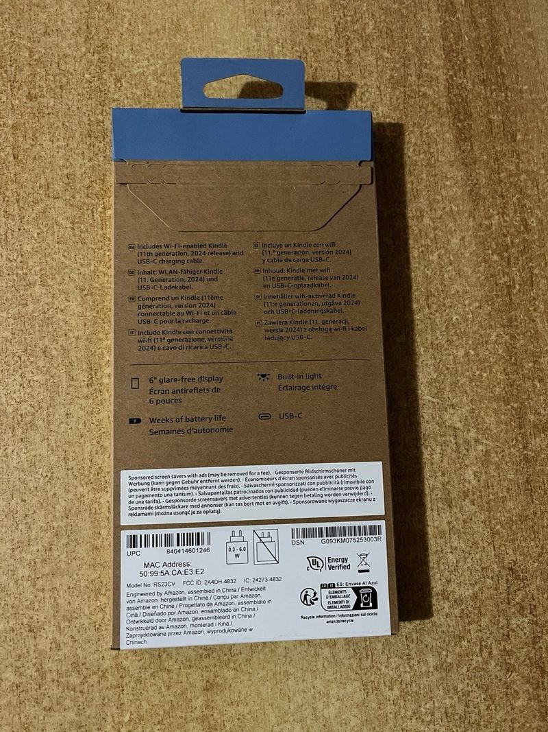Amazon Kindle Gen 11 16GB Negro afbeelding 2