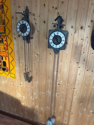 3 Relojes de pared antiguo de madera