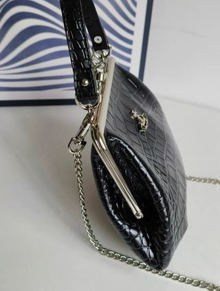 Bolso Clutch Cuero Vivienne Westwood Negro