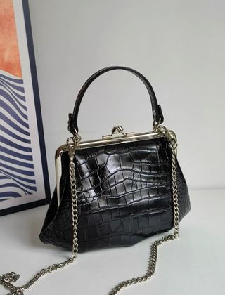 Bolso Clutch Cuero Vivienne Westwood Negro