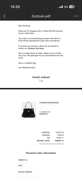 Bolso Clutch Cuero Vivienne Westwood Negro