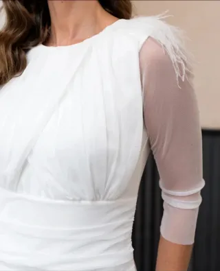 Vestido novia civil precioso blanco talla S