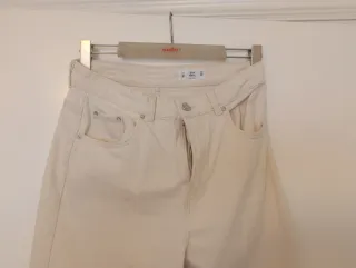 Pantalón vaquero beige Lefties mujer