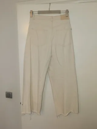 Pantalón vaquero beige Lefties mujer