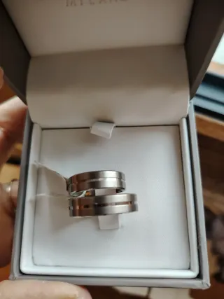 Fedi in titanio - Coppia