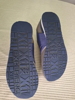 Deportivas mujer azul y gris