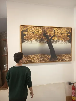 Cuadro grande paisaje otoño