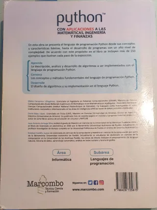 Python apl. a las matemáticas, ingeniería y finanz