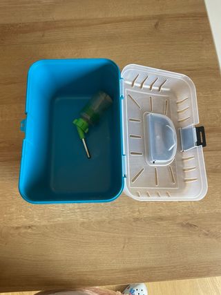 Transportín cobaya y bebedero