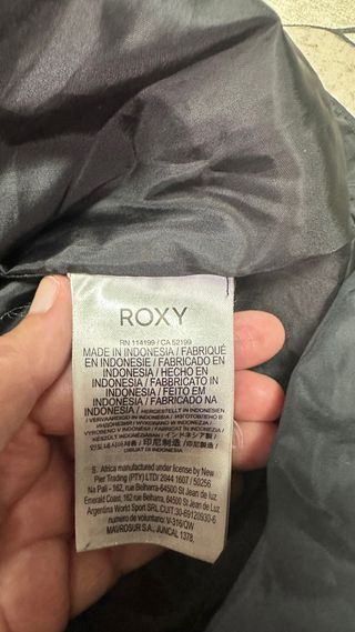 Chaqueta Roxy Negra con Capucha