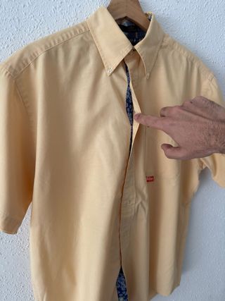 Camisa Manga Corta Tommy Hilfiger Amarilla