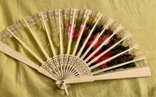 Coppia ventagli bachelite decorati