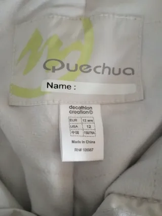 Pantalón de esquí Quechua blanco