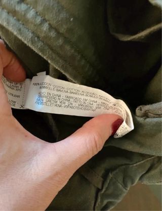 Parka Leggera Zara TRF Verde Taglia M
