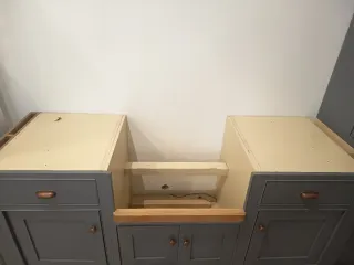 Cocina de exposición gris