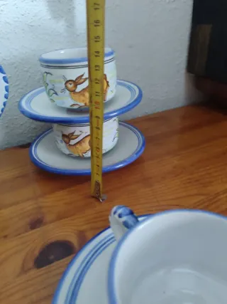 Juego de té , café cerámica artesanal vintage