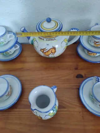 Juego de té , café cerámica artesanal vintage