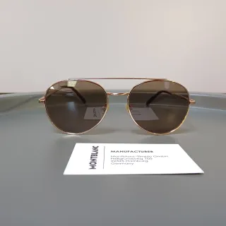 Occhiali Montblanc Aviator Brown/Gold