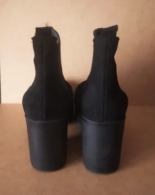 Botines Plataforma Negros Talla 39