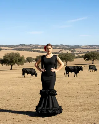 Vestido Flamenca Negro