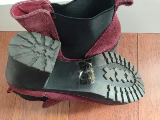 Botines burdeos ante tacón plataforma talla 40