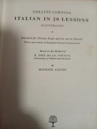 Libro Italiano en 20 Lecciones Collins Cortina
