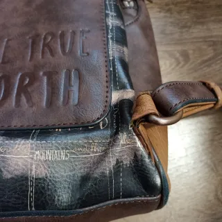 Bolso Anekke Cuero Marrón y Azul