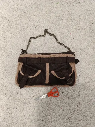 Bolso de mujer marrón y beige