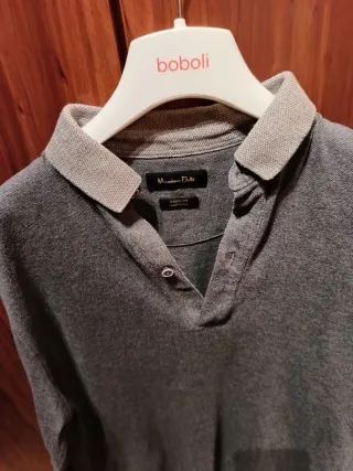 Polo Massimo Dutti Gris Talla S