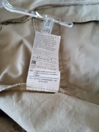 Parka Benetton Talla T.XS Beige