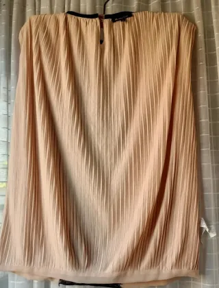 Blusa Massimo Dutti Seda Encaje Beige Negra