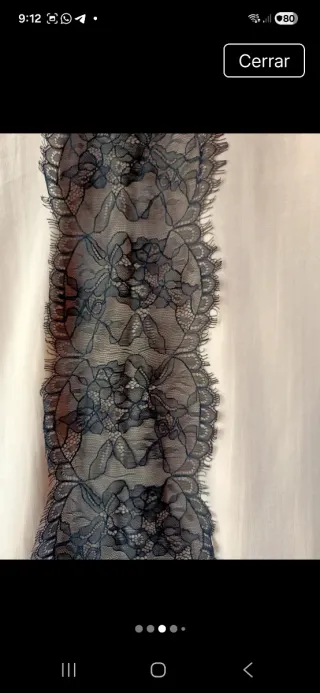 Blusa Massimo Dutti Seda Encaje Beige Negra