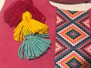 Bolso artesanal Angelozano fucsia- Nuevo