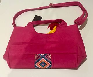 Bolso artesanal Angelozano fucsia- Nuevo