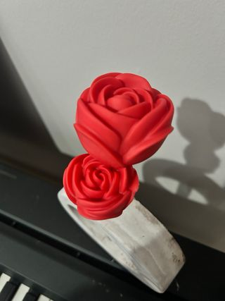 Flor de cera roja