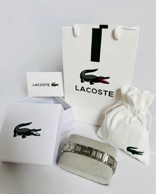 Pulsera Lacoste Plateado NUEVA