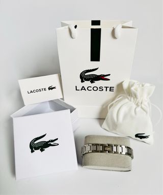 Pulsera Lacoste Plateado NUEVA
