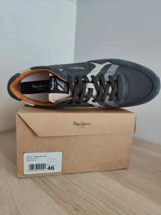 Zapatillas Pepe Jeans Talla 46 Gris/Naranja