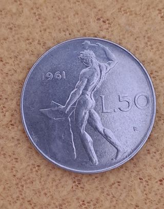 Moneta 50 Lire Vulcano 1961