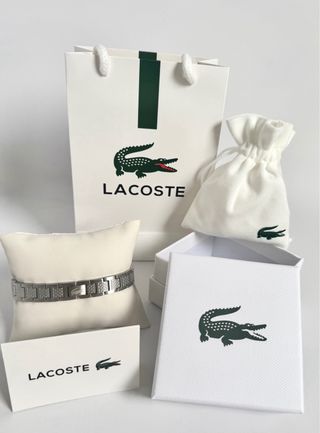 Pulsera Lacoste Plateado NUEVA