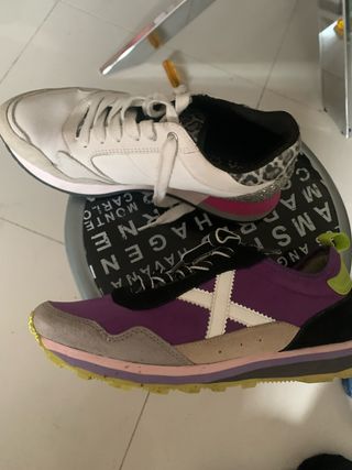 Scarpe sportive Munich Bambas viola e bianche