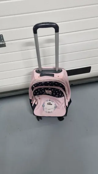 Mochila Trolley Azul y Rosa