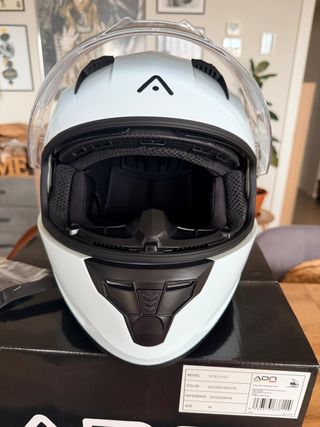 Casco Moto ADN Stelvio Blanco Talla M