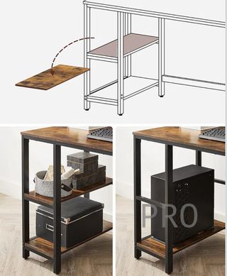 Escritorio con espacio de almacenamiento