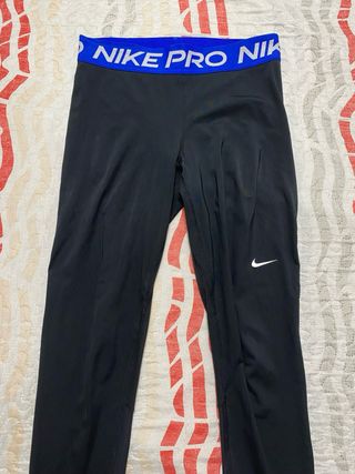 Mallas Nike Pro Negro y Azul