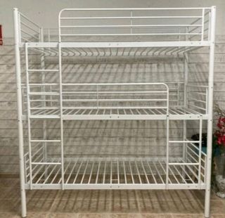 Litera Triple Metálica Blanca. Resistente. OFERTA!