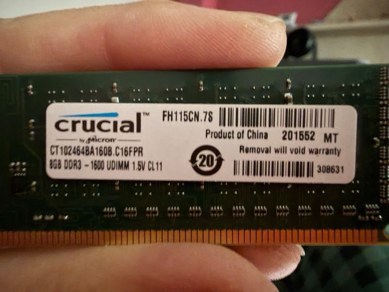 2x Crucial 8GB DDR3 RAM 1600MHz afbeelding 3