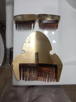 Peinetas Falleras Doradas y Marrones