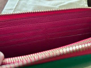 Cartera monedero de Purificación Garcia verde/rosa