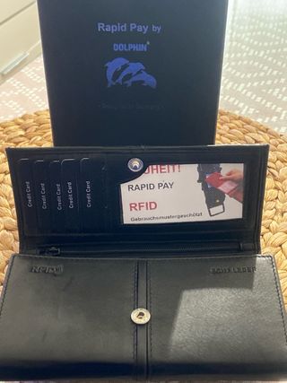 Cartera camarero Dolphin negra